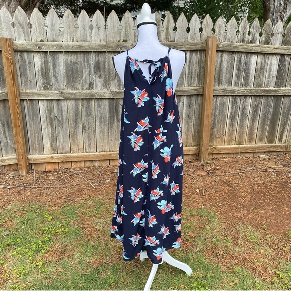 Ava & Vic Navy Floral Maxi Sundress Size 1X - Picture 5 of 10